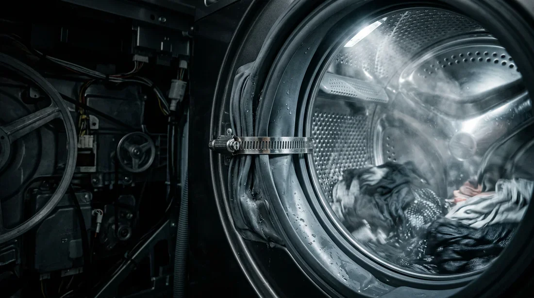 Remettre un collier de serrage sur une machine à laver facilement